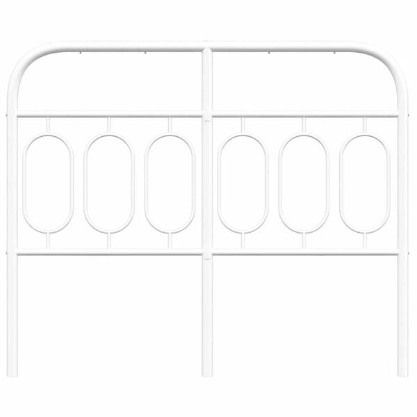 vidaXL Cabecero de repuesto de metal blanco 120 cm