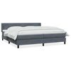 vidaXL Cama box spring con colch&oacute;n terciopelo gris oscuro 200x210 cm