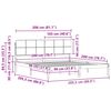 vidaXL Estructura de Cama con Cabecera Tapizada Taup&eacute; 200 x 200 cm