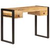 vidaXL Mesa de escritorio 2 cajones madera maciza mango 110x50x77 cm