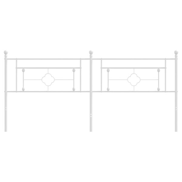 vidaXL Cabecero de metal blanco 200 cm