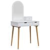 vidaXL Conjunto de Mesa de Tocador FAUSKE 3 uds. Blanco