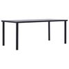 vidaXL Mesa de comedor de MDF negro y gris hormig&oacute;n 200x100x75 cm