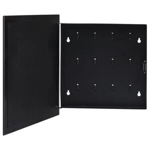vidaXL Caja de llaves con tablero magn&eacute;tico negra 35x35x4 cm