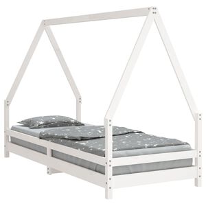 vidaXL Estructura de cama para ni&ntilde;os madera de pino blanco 80x200 cm