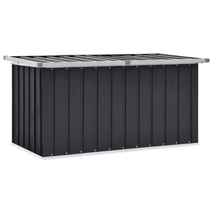 vidaXL Caja de almacenaje para jard&iacute;n gris antracita 129x67x65 cm