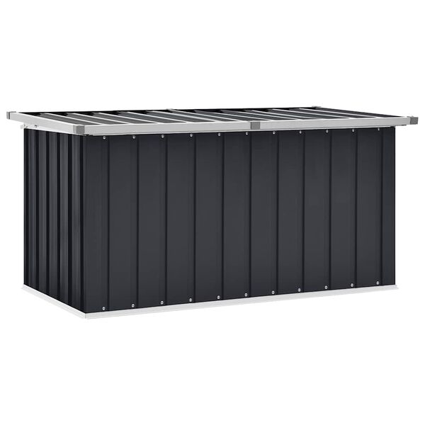 vidaXL Caja de almacenaje para jard&iacute;n gris antracita 129x67x65 cm