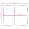 vidaXL Toldo de vela rectangular tela Oxford marrón 4x5 m