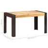 vidaXL Mesa de comedor madera maciza de mango en bruto 140x70x76 cm