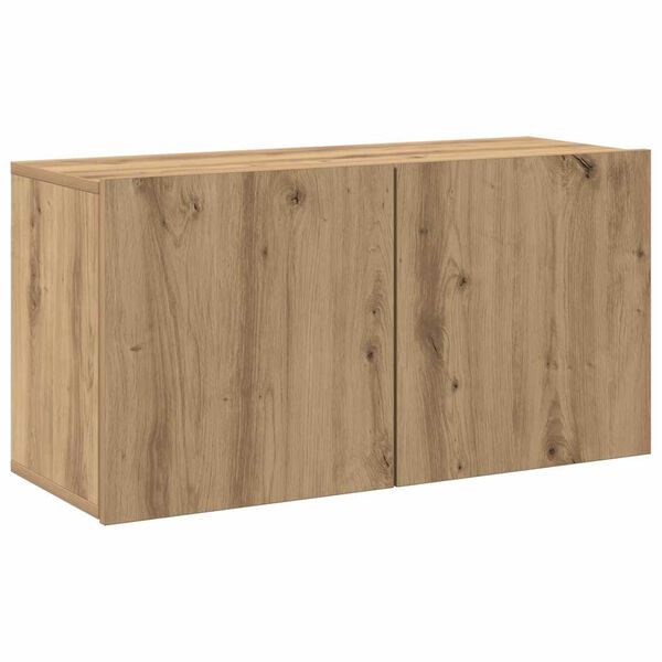 vidaXL Mueble de TV de pared roble artisian 80x30x41 cm