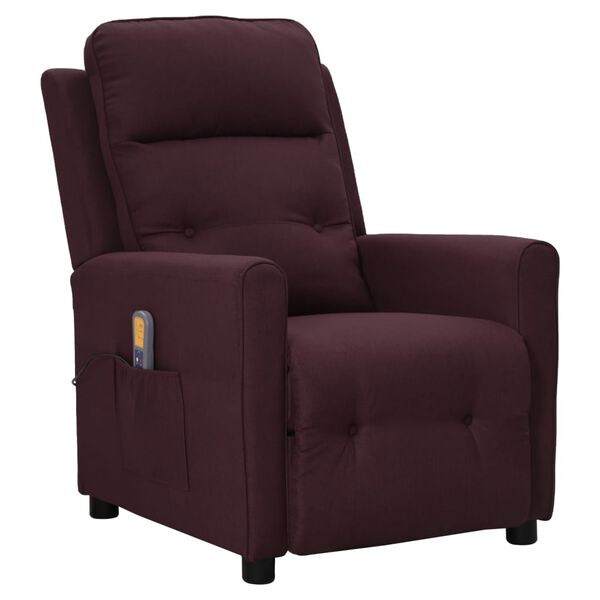 vidaXL Sillón de masaje elevable tela morado