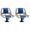 vidaXL Asientos plegables de barco 4 uds azul y blanco 48x51x41 cm