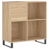 vidaXL Mueble discos madera contrachapada roble Sonoma 84,5x38x89 cm