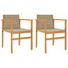vidaXL Sillas de jard&iacute;n con coj&iacute;n 2 uds rat&aacute;n PE beige y madera acacia