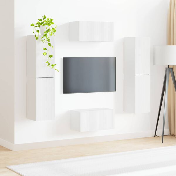 vidaXL Conjunto de mueble de TV 6 pcs Madera de ingenier&iacute;a