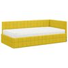 vidaXL Estructura de Cama Esquina con Colch&oacute;n Manual 2 pcs Amarillo