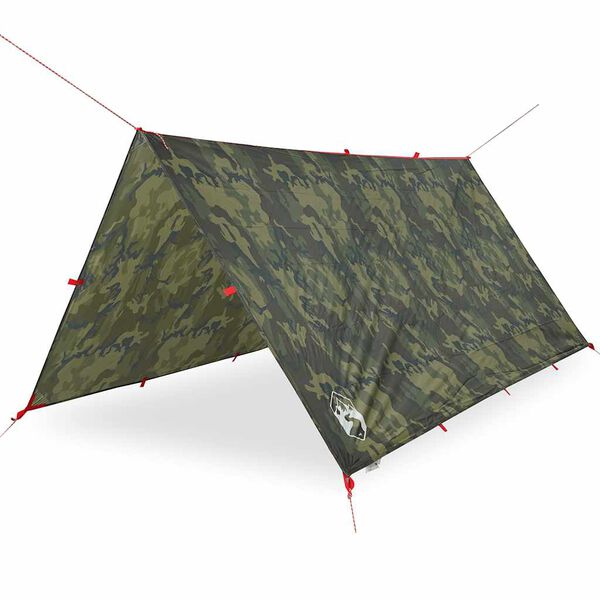vidaXL Lona de camping impermeable camuflaje 306x306 cm