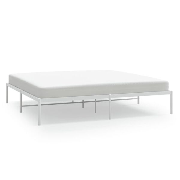 vidaXL Estructura de cama sin colchón metal blanco 193x203 cm