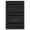vidaXL Cesto para la ropa sucia madera maciza pino negro 44x44x66 cm
