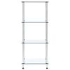 vidaXL Estantería 4 niveles cristal templado transparente 40x40x100 cm