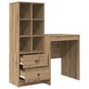 vidaXL Escritorio con caj&oacute;n 2 pcs Roble artesanal