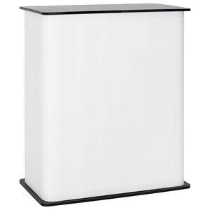 vidaXL Mostrador para ferias Negro y Blanco 80 x 40 x 93 cm