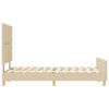 vidaXL Estructura de cama con cabecera Crema 120 x 200 cm tela