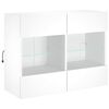 vidaXL Mueble de TV de pared con luces LED blanco 78,5x30x60,5 cm