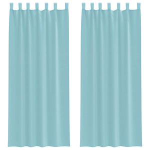 vidaXL Cortinas de gasa con trabillas 2 uds turquesa 140x260 cm