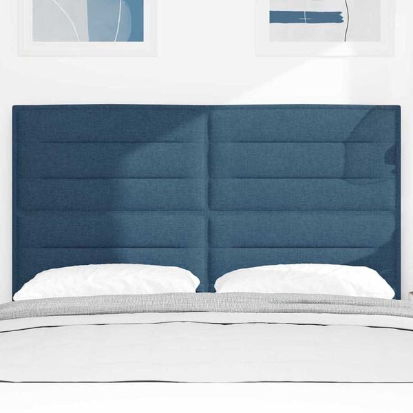 vidaXL Cabecero con cabecera Azul 160 cm Cuero sint&eacute;tico