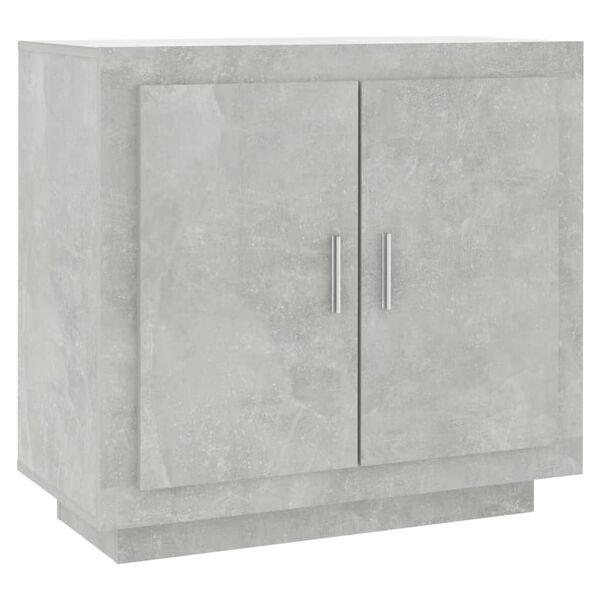 vidaXL Aparador de madera contrachapada gris hormigón 80x40x75 cm