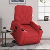 vidaXL Sill&oacute;n elevable el&eacute;ctrico cuero artificial rojo