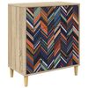 vidaXL Cajonera OMMEN Estampado geom&eacute;trico 66 x 36,5 x 75 cm Sonoma