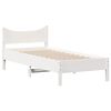 vidaXL Estructura de cama sin colch&oacute;n madera maciza blanca 90x190 cm