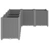 vidaXL Jardinera PP gris claro 160x120x53 cm