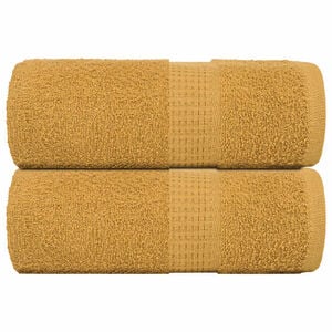 vidaXL Toallas de mano FROGN 2 uds oro 30x30 cm 360 g/m&sup2;