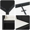 vidaXL Conjunto de Comedor de Jard&iacute;n 5 pcs Negro rat&aacute;n sint&eacute;tico