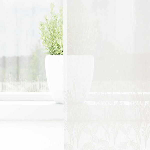 vidaXL Cortina de Encaje con cortinas Floral 120 x 300 cm Poli&eacute;ster