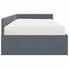 vidaXL Estructura de Cama Esquina con Colch&oacute;n 2 pcs Gris Terciopelo