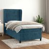 vidaXL Cama box spring con colch&oacute;n terciopelo azul oscuro 80x200 cm