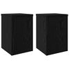 vidaXL Soporte de plantas 2 uds. Roble Negro 20 x 20 x 30 cm
