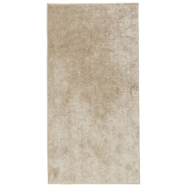 vidaXL Alfombra pelo largo aspecto brillante ISTAN beige 80x150 cm