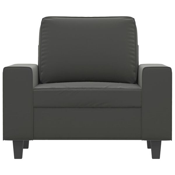 vidaXL Sill&oacute;n de tela microfibra gris oscuro 60 cm