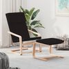 vidaXL Sill&oacute;n de relax con taburete tela negro