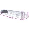 vidaXL Gallinero de exterior de acero galvanizado 3x20x2 m