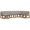 vidaXL Conjunto de sof&aacute;s de exterior 8 uds. Gris Natural y Claro