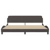 vidaXL Estructura de cama Dover tela marr&oacute;n oscuro 200x200 cm