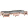 vidaXL Set de sof&aacute;s jard&iacute;n 11 pzas con cojines madera de abeto Douglas