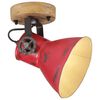 vidaXL L&aacute;mpara de pared rojo desgastado 25 W E27 11,5x11,5x25 cm