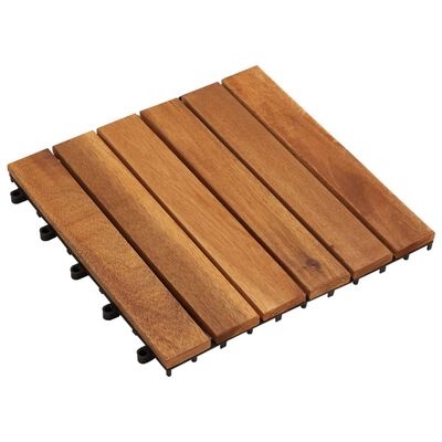 vidaXL Baldosa de terraza patrón vertical 20 uds madera acacia 30x30cm